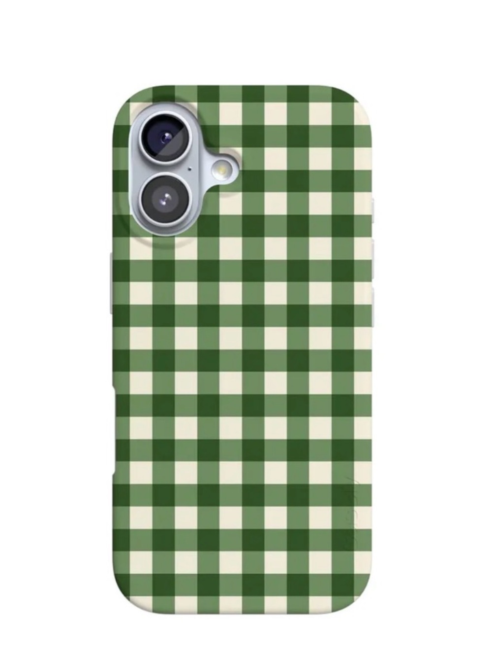 Casely Checked Twice Green Plaid Gingham iPhone 17 Case